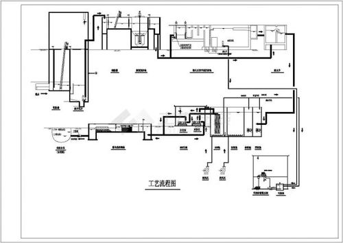 某地市政污水处理厂MBR工艺流程布置图